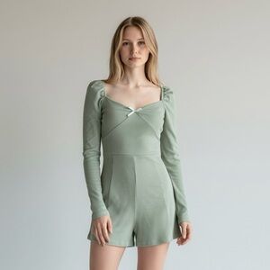 Princess Polly Victorine Long Sleeve Romper (NWT)